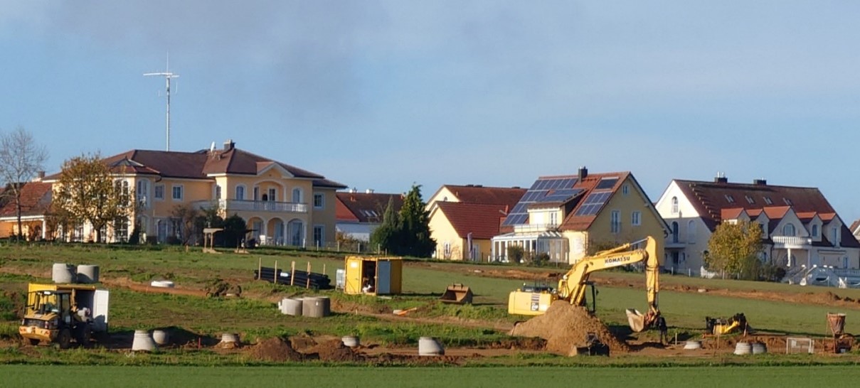 Die Erschließungsarbeiten im Neubaugebiet Kellerbergbreite sind in vollem Gange